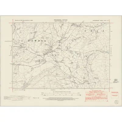 1948 Map of Radnorshire XXVIII.SE, 1953 Print