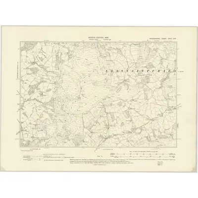 1902 Map of Radnorshire XXVIII.SW, 1905 Print