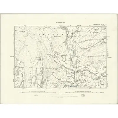 1887 Map of Radnorshire XXXII.NE, 1888 Print