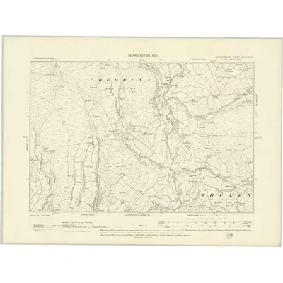 1902 Map of Radnorshire XXXII.NE, 1905 Print