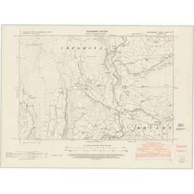 1948 Map of Radnorshire XXXII.NE, 1952 Print