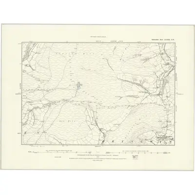1887 Map of Radnorshire XXXIII.NW, 1888 Print