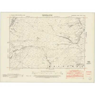 1948 Map of Radnorshire XXXIII.NW, 1952 Print