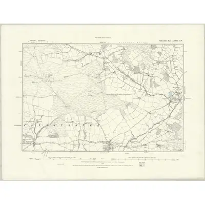 1887 Map of Radnorshire XXXIII.SW, 1888 Print