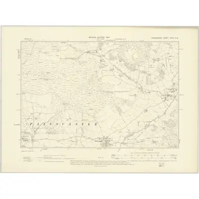 1902 Map of Radnorshire XXXIII.SW, 1905 Print