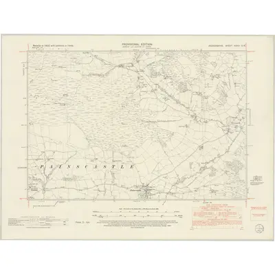 1948 Map of Radnorshire XXXIII.SW, 1952 Print