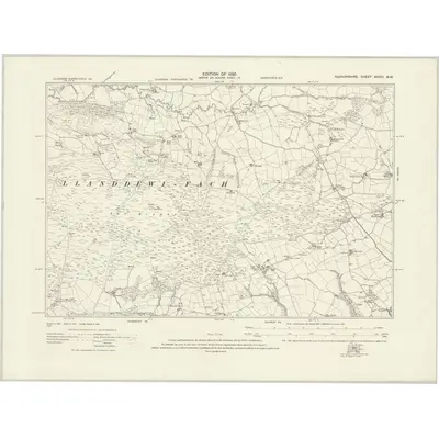 1927 Map of Radnorshire XXXVI.NW, 1930 Print