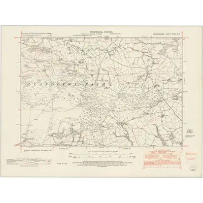 1948 Map of Radnorshire XXXVI.NW, 1952 Print