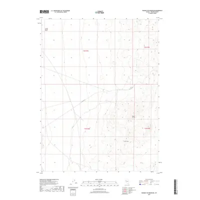2018 Map of Ragged Top Mountain, 2018 Print