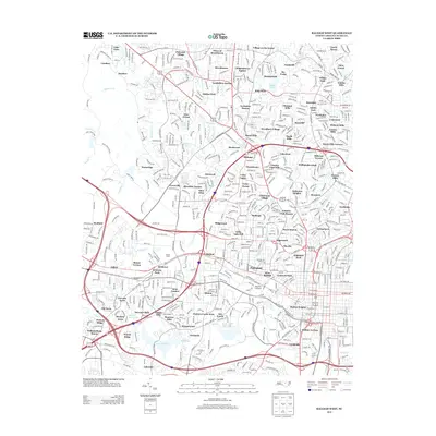 2013 Map of Raleigh West, 2013 Print
