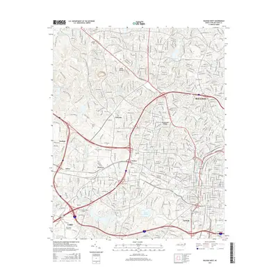 2016 Map of Raleigh West, 2016 Print