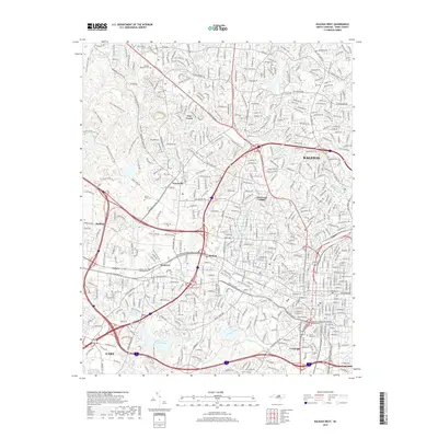 2019 Map of Raleigh West, 2019 Print