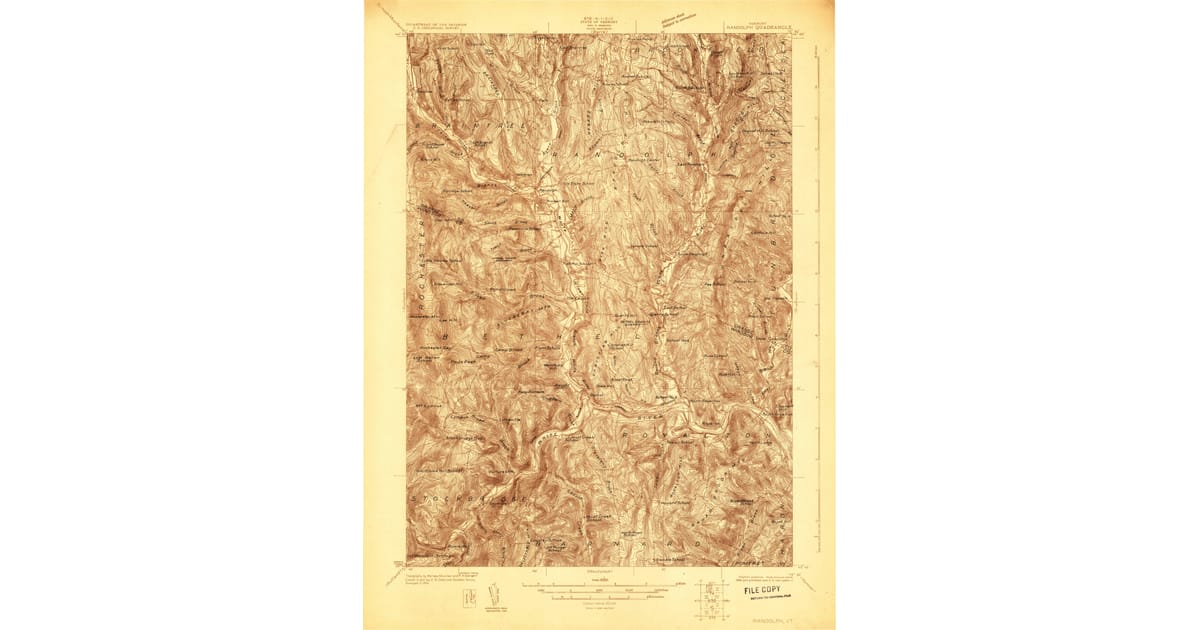 1924 Map of Randolph, Windsor County, VT — High-Res | Pastmaps