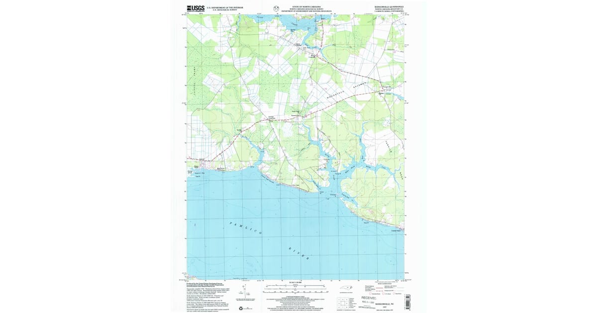 1997 Map 1997 Map of Ransomville, Cockrell Beach, NC — High-Res | Pastmaps