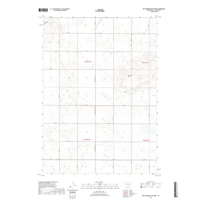 2017 Map of Rattlesnake Butte West, 2017 Print