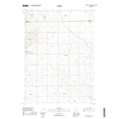 2017 Map of Rawhide Buttes East, 2017 Print