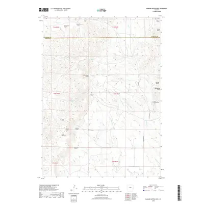 2018 Map of Rawhide Buttes West, 2018 Print
