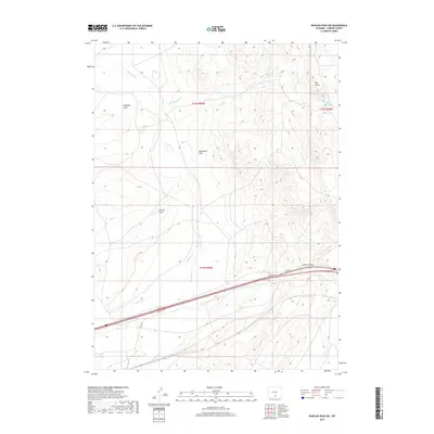 2017 Map of Rawlins Peak SW, 2017 Print