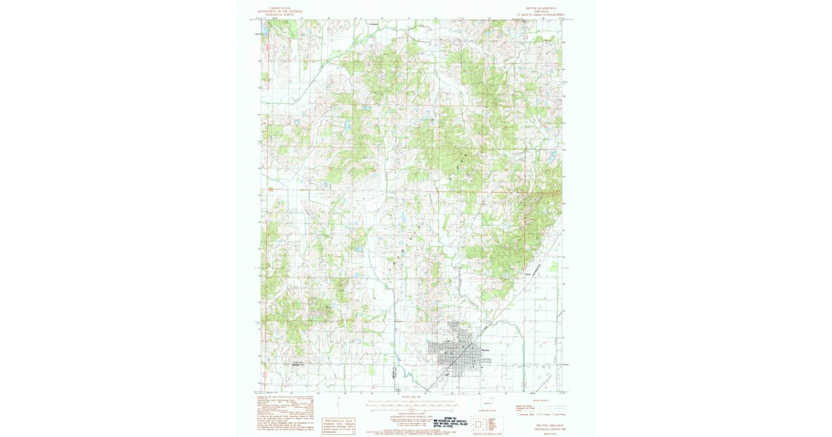 1984 Map of Rector, AR — High-Res | Pastmaps