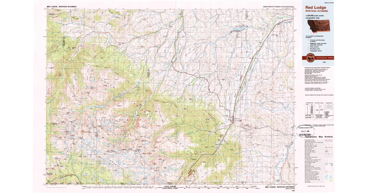 1980s Maps of Dean, MT | Pastmaps