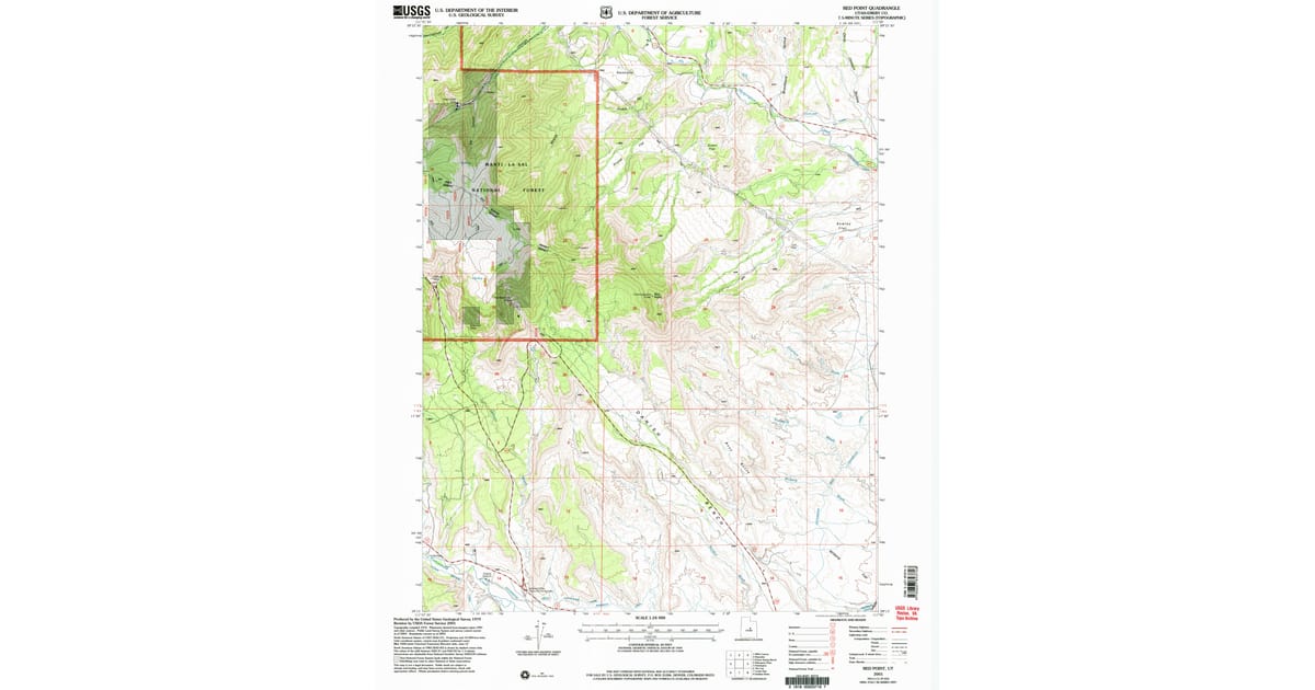 Red Point Ut 2001 Map of Red Point, Emery County, UT — High-Res | Pastmaps