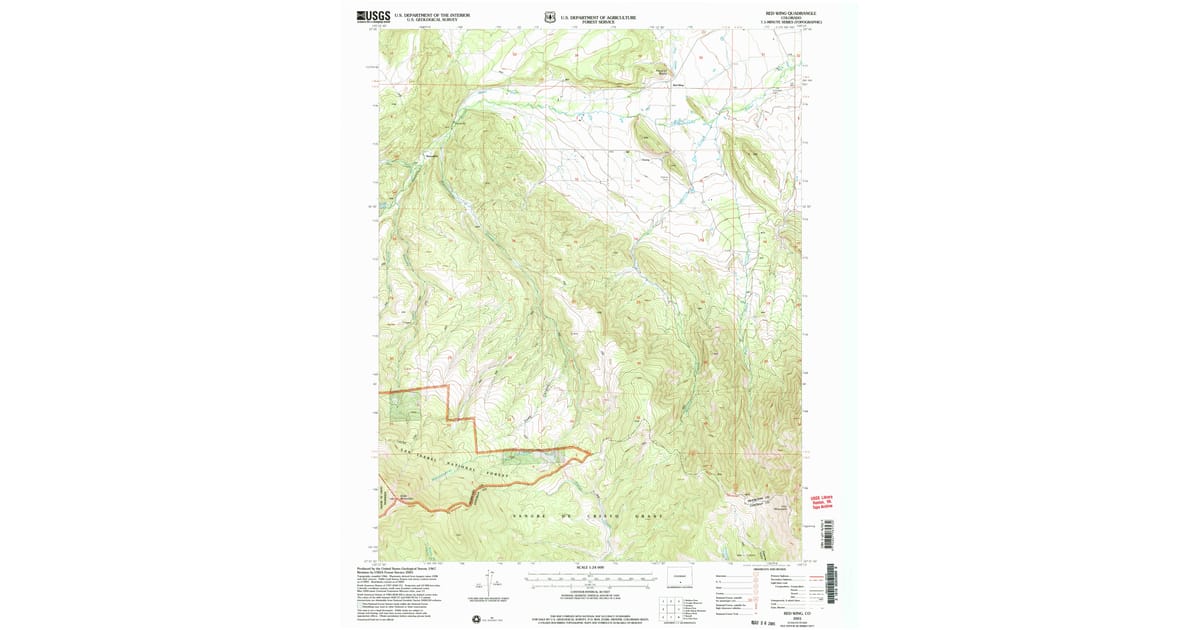 2001 Map 2001 Map of Red Wing, CO — High-Res | Pastmaps