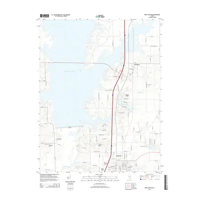 2015 Map of Rend Lake Dam, 2015 Print