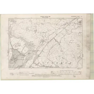 1896 Map of Renfrewshire Sheet I.SE, 1898 Print