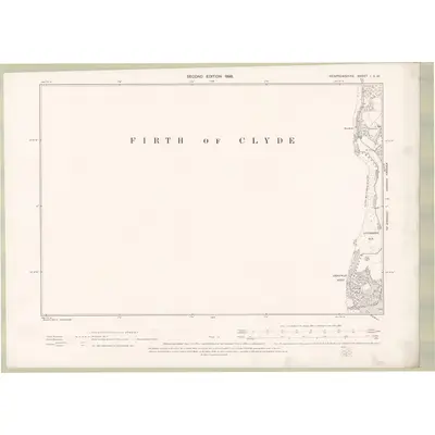 1896 Map of Renfrewshire Sheet I.SW, 1898 Print