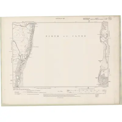 1912 Map of Renfrewshire Sheet I.SW, 1919 Print