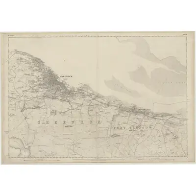 1857 Map of Renfrewshire, Sheet II, 1864 Print