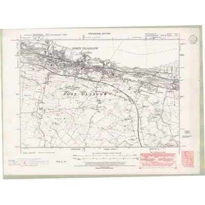 1938 Map of Renfrewshire Sheet II.SE, 1947 Print
