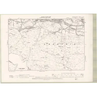 1896 Map of Renfrewshire Sheet II.SW, 1898 Print