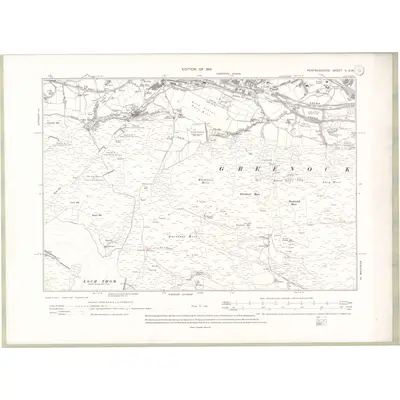 1912 Map of Renfrewshire Sheet II.SW, 1915 Print