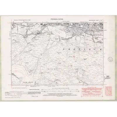 1938 Map of Renfrewshire Sheet II.SW, 1947 Print