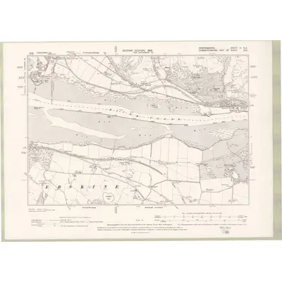 1896 Map of Renfrewshire Sheet III.SE, 1898 Print