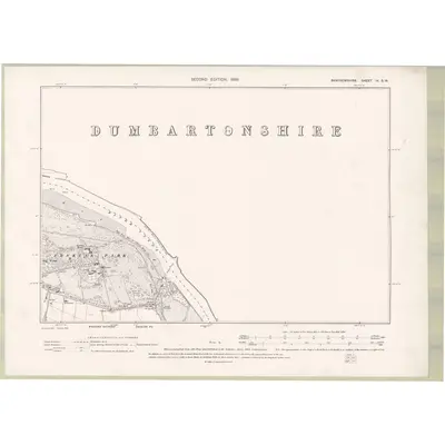 1896 Map of Renfrewshire Sheet IV.SW, 1899 Print