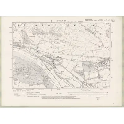 1912 Map of Renfrewshire Sheet IV.SW, 1919 Print