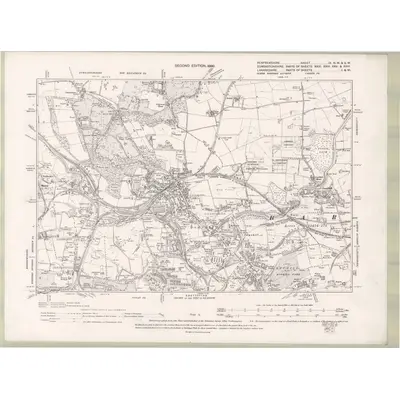 1896 Map of Renfrewshire Sheet IX.NW & SW, 1899 Print