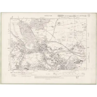 1911 Map of Renfrewshire Sheet IX.NW & SW, 1920 Print