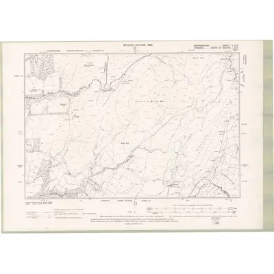 1896 Map of Renfrewshire Sheet V.SE, 1899 Print