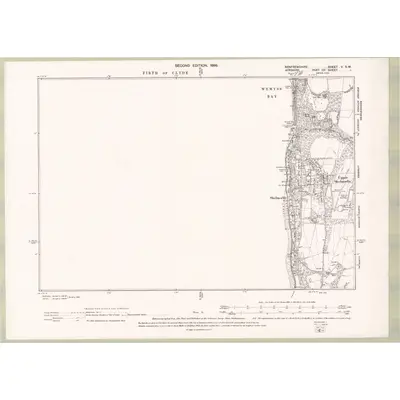 1896 Map of Renfrewshire Sheet V.SW, 1898 Print