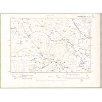 1911 Map of Renfrewshire Sheet VI.NE, 1915 Print