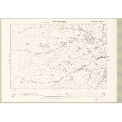1896 Map of Renfrewshire Sheet VI.SE, 1898 Print