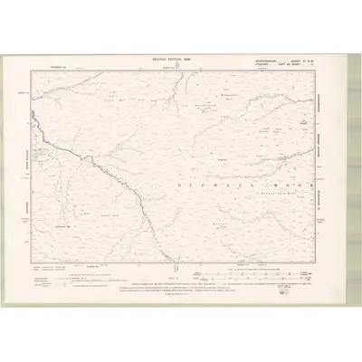 1896 Map of Renfrewshire Sheet VI.SW, 1899 Print
