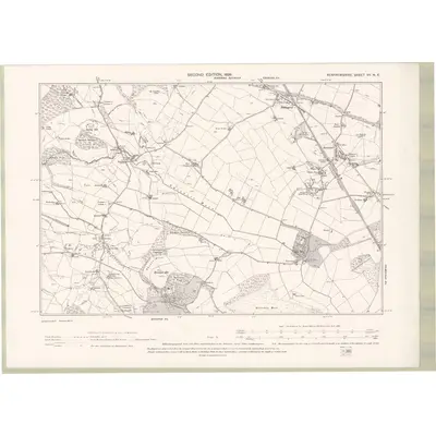 1896 Map of Renfrewshire Sheet VII.NE, 1898 Print