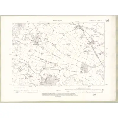1911 Map of Renfrewshire Sheet VII.NE, 1916 Print