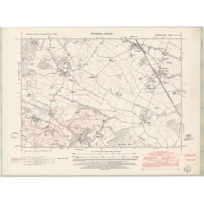 1949 Map of Renfrewshire Sheet VII.NE, 1951 Print