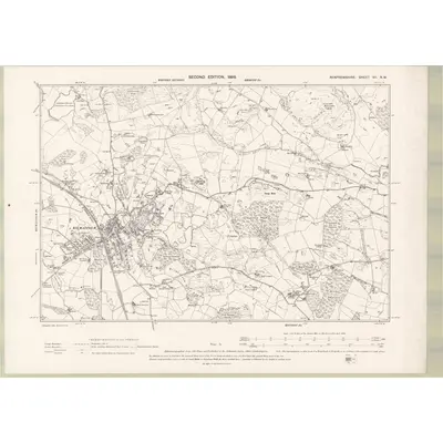 1896 Map of Renfrewshire Sheet VII.NW, 1898 Print