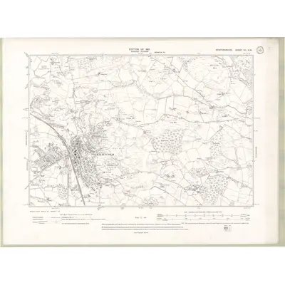1911 Map of Renfrewshire Sheet VII.NW, 1915 Print